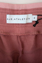 Aje Athletica Signature Logo Sweat Shorts in Rose Quartz Size 16 BNWT RRP $115