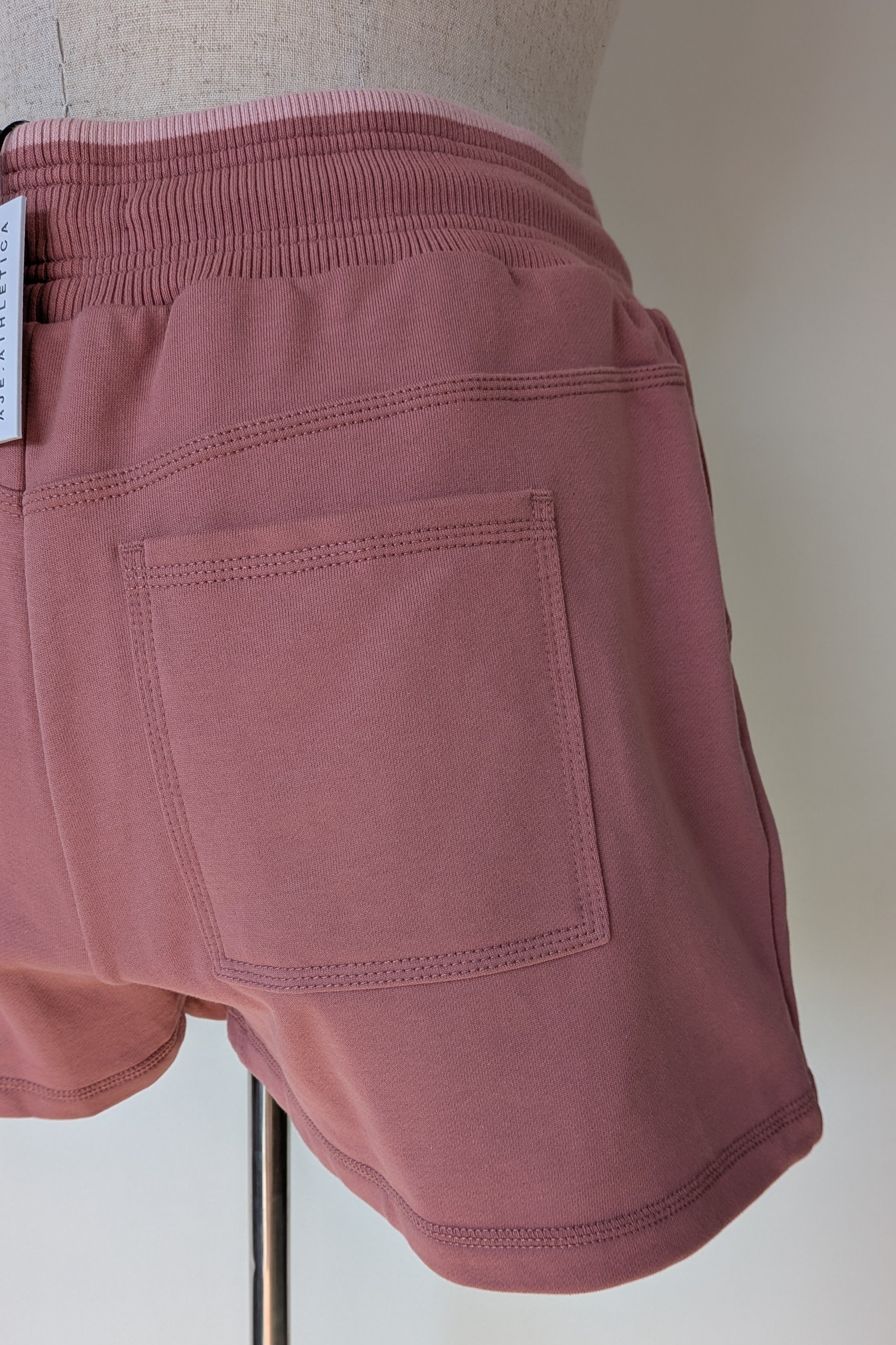 Aje Athletica Signature Logo Sweat Shorts in Rose Quartz Size 16 BNWT RRP $115