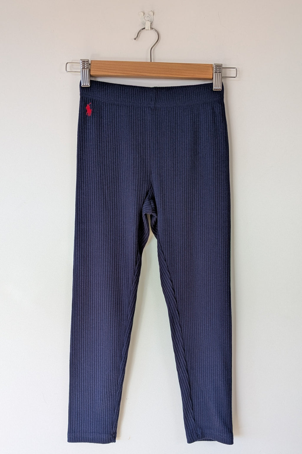 Polo Ralph Lauren Kids Classic Stretch Ribbed Legging Newport Navy Size S (7) BNWT RRP $79
