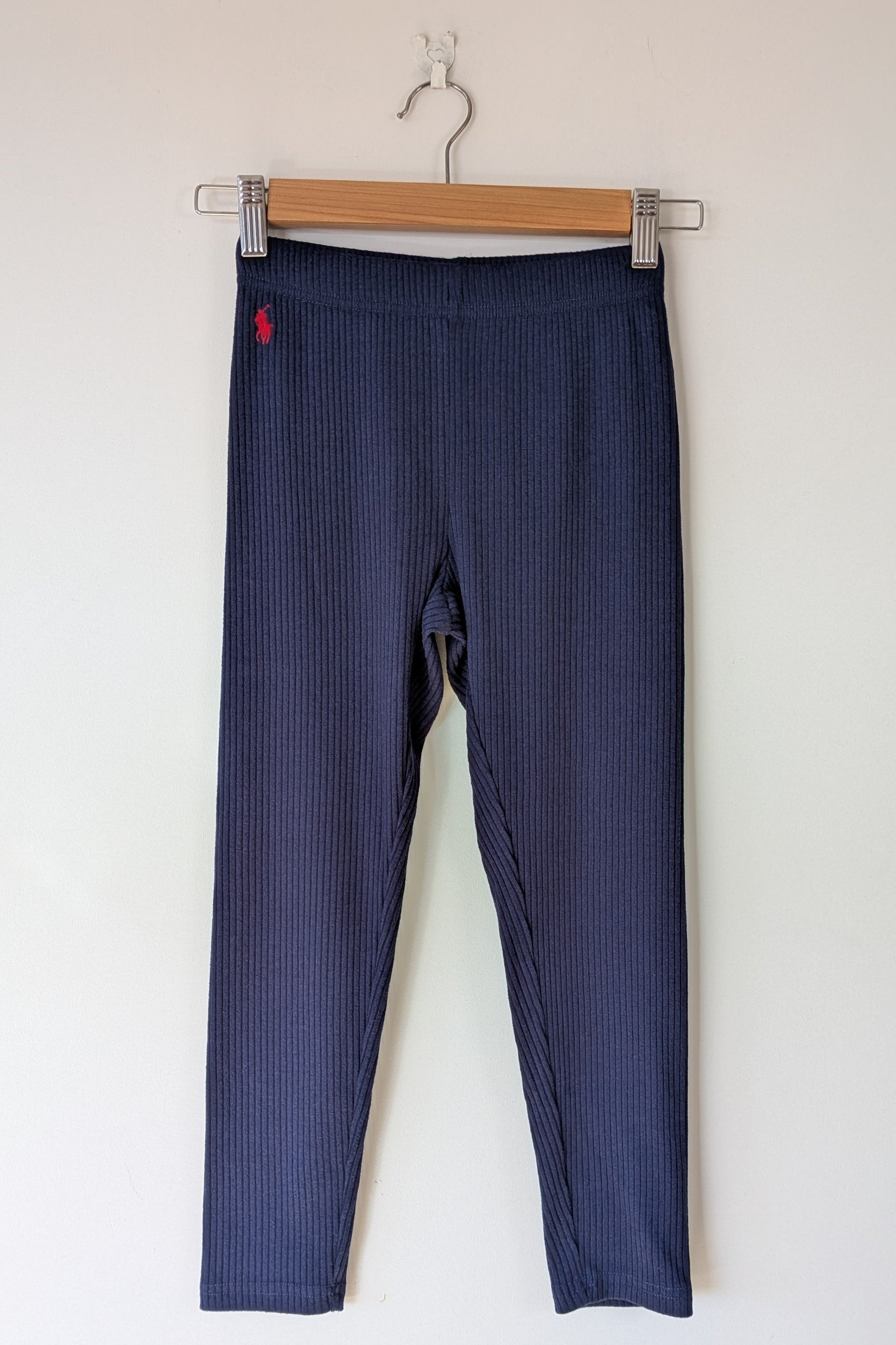 Polo Ralph Lauren Kids Classic Stretch Ribbed Legging Newport Navy Size S (7) BNWT RRP $79