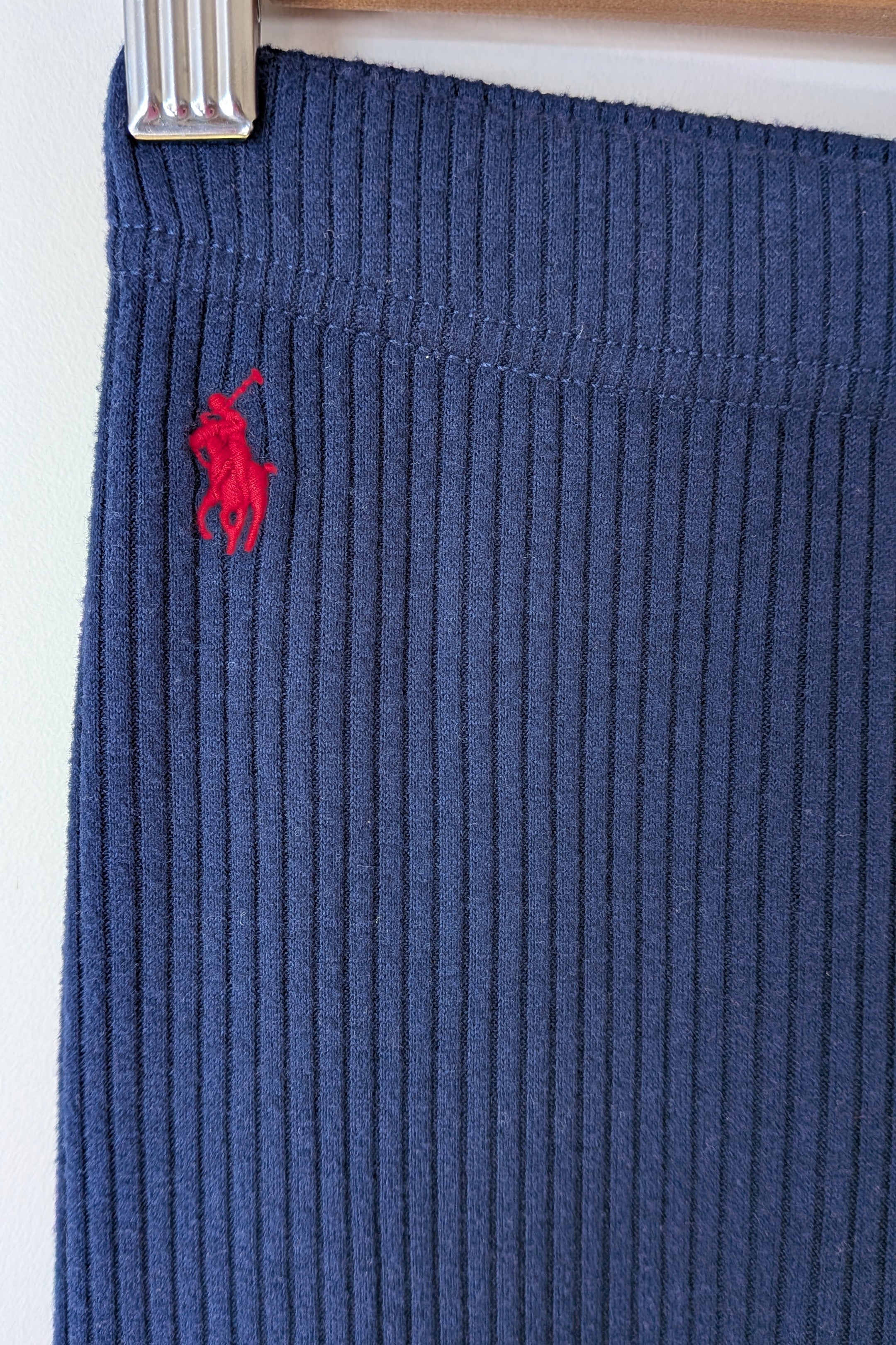 Polo Ralph Lauren Kids Classic Stretch Ribbed Legging Newport Navy Size S (7) BNWT RRP $79