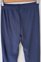 Polo Ralph Lauren Kids Classic Stretch Ribbed Legging Newport Navy Size S (7) BNWT RRP $79