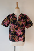 French Connection Tropical Puff Sleeve Shirt Size 6