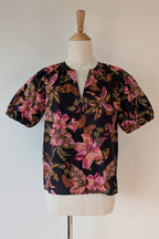 French Connection Tropical Puff Sleeve Shirt Size 6
