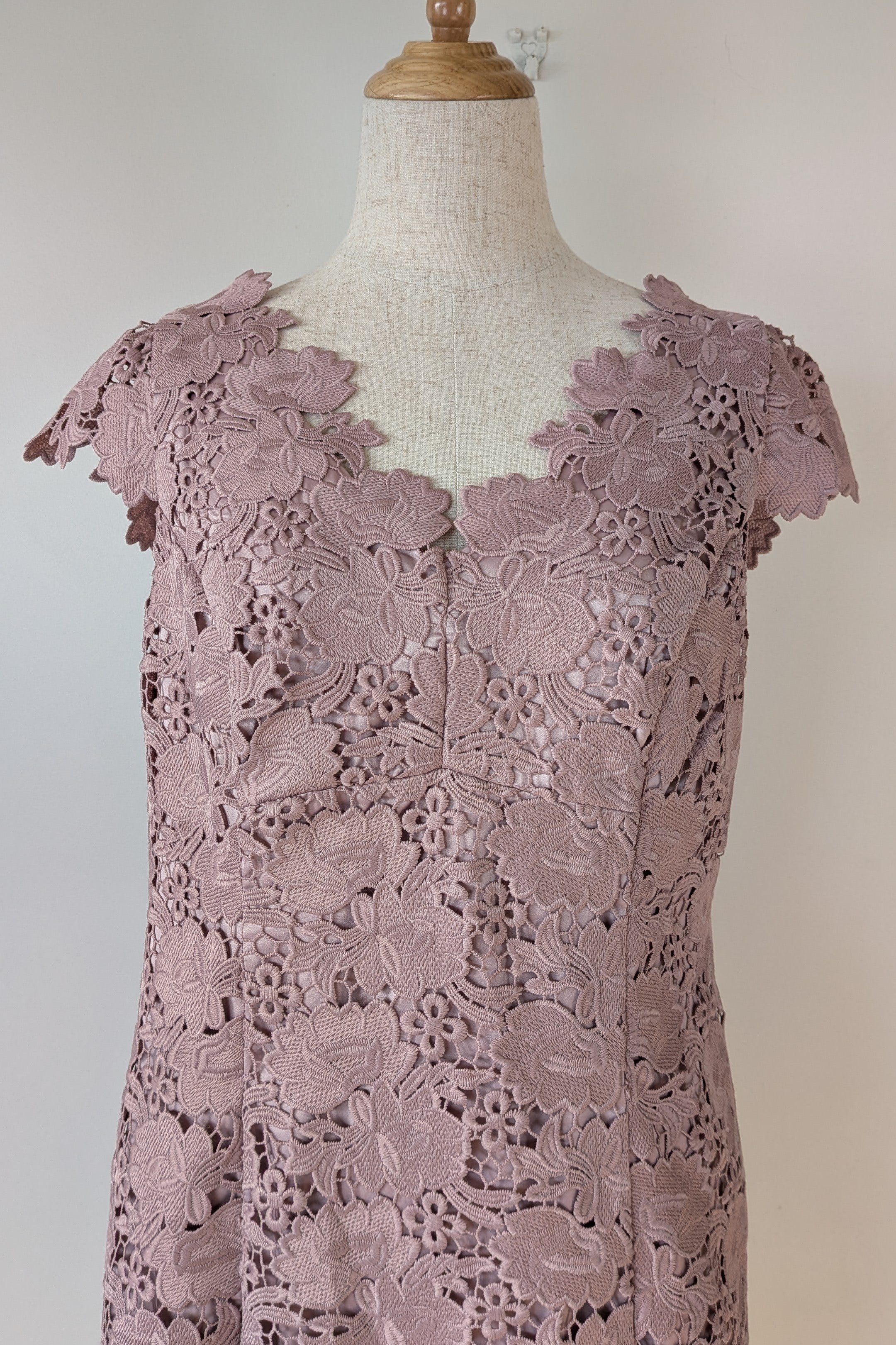 Review Dusty Pink Lace Dress Size 12