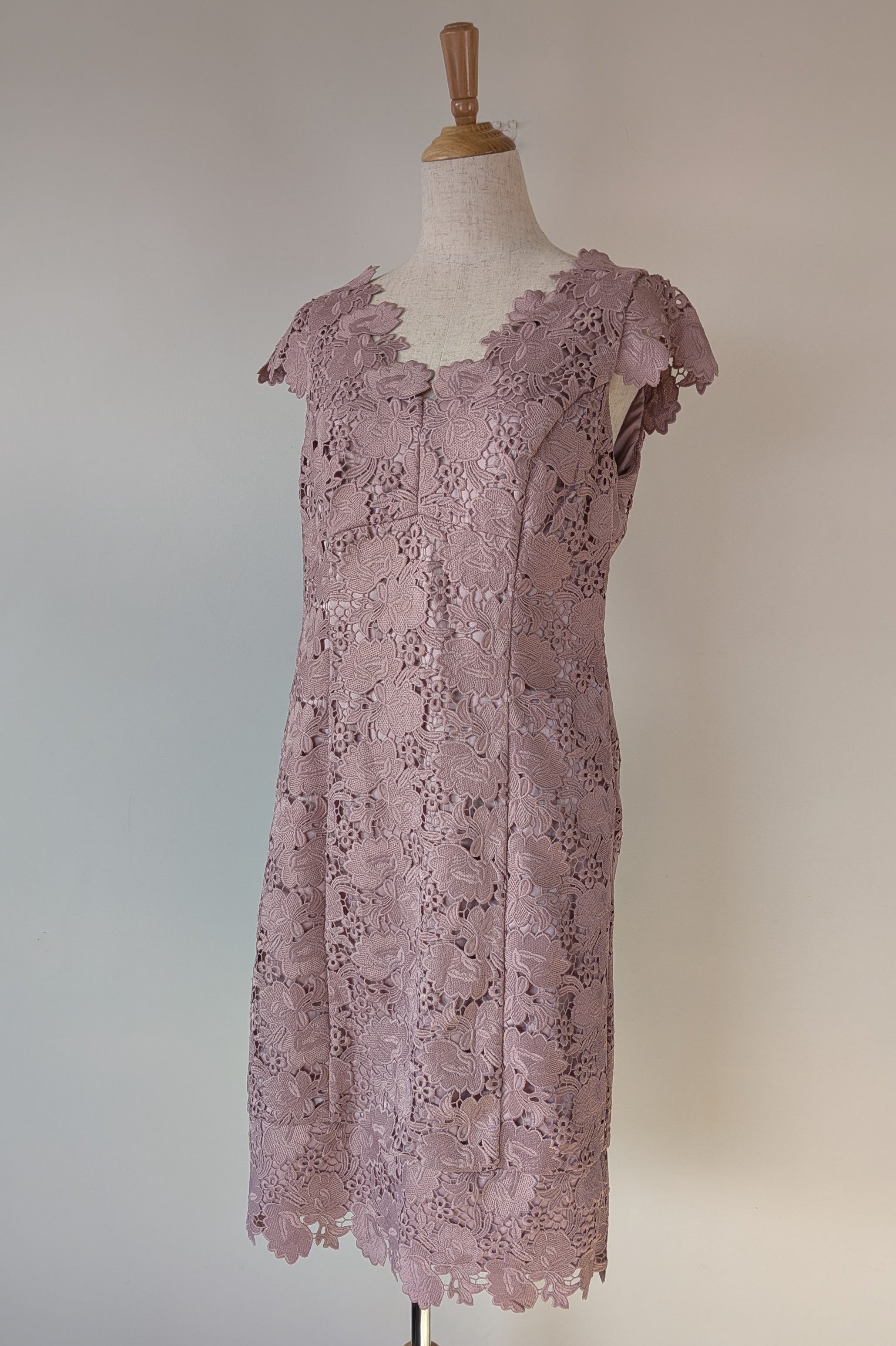 Review Dusty Pink Lace Dress Size 12