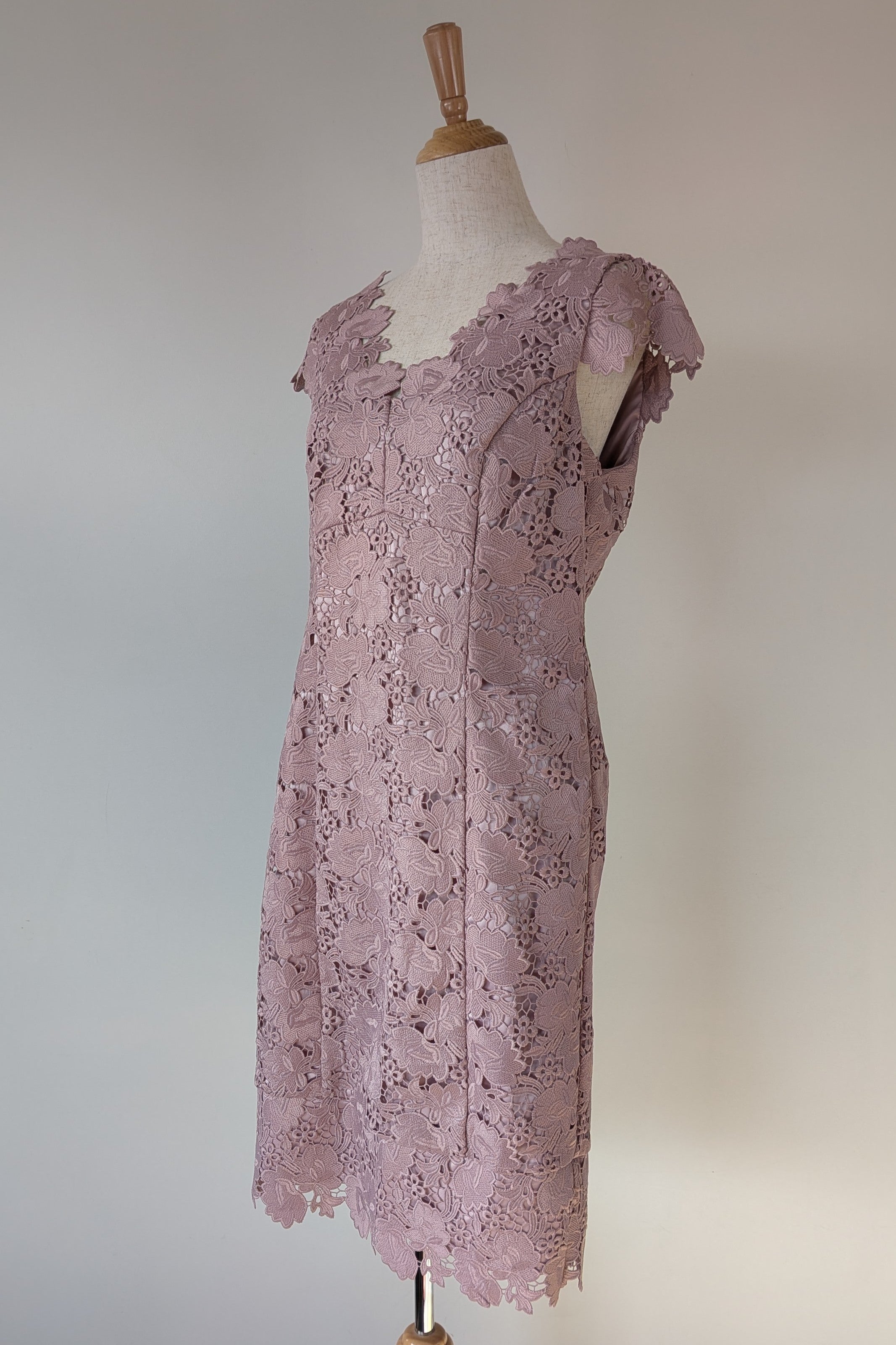Review Dusty Pink Lace Dress Size 12