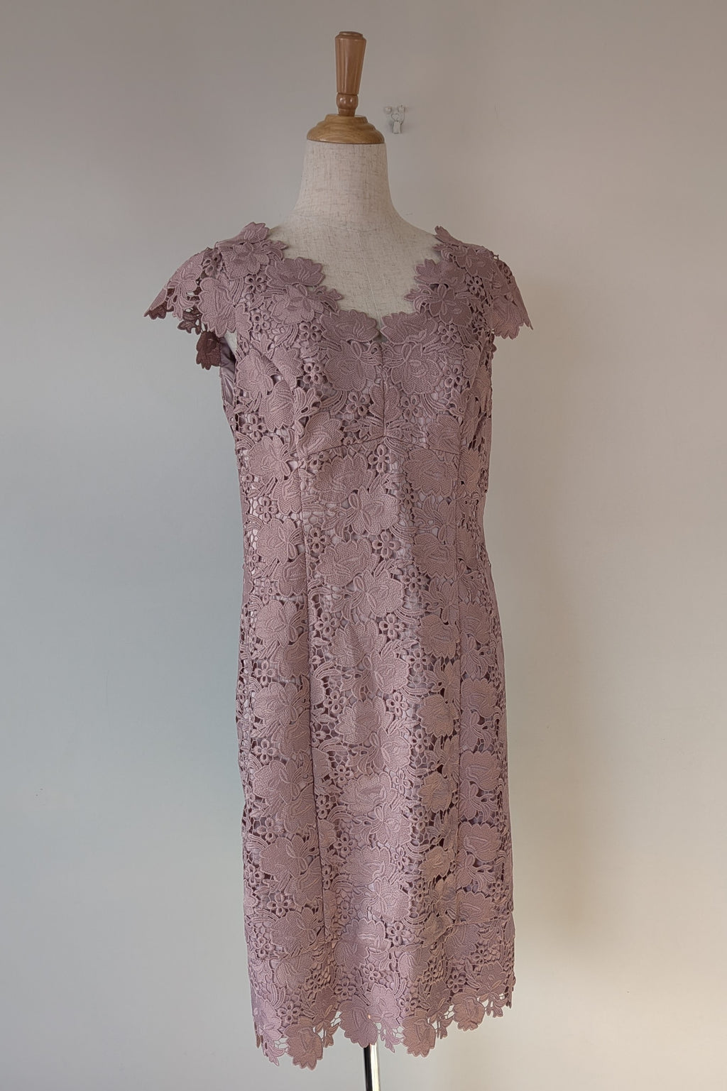 Review Dusty Pink Lace Dress Size 12