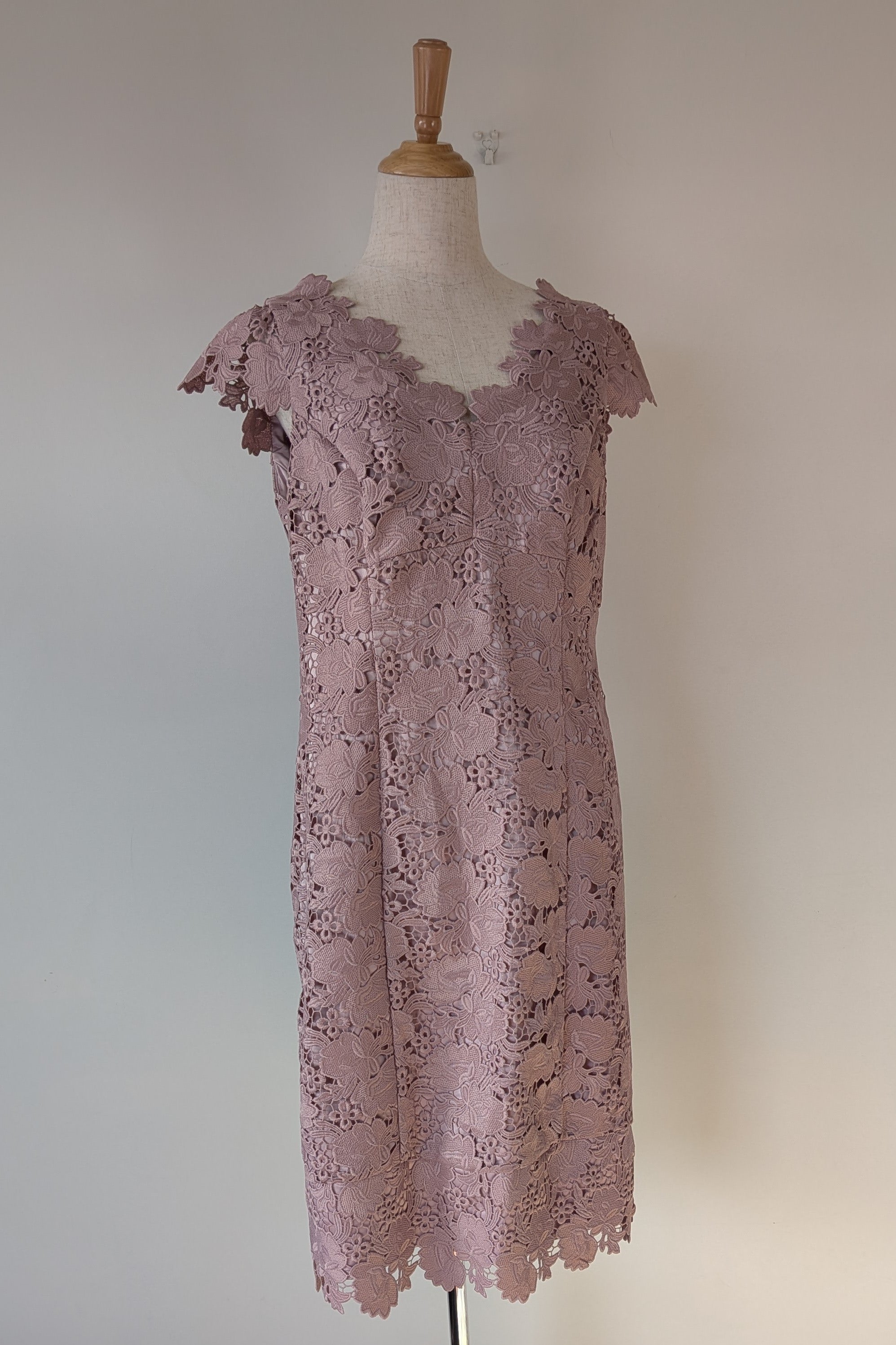 Review Dusty Pink Lace Dress Size 12