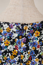 Review Ditsy Floral Print Contrast Panel Sheath Dress Size 14
