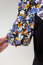 Review Ditsy Floral Print Contrast Panel Sheath Dress Size 14