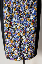 Review Ditsy Floral Print Contrast Panel Sheath Dress Size 14