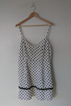 Calli Evie Mini Dress in White Polka Dot Size 18 BNWT RRP $109