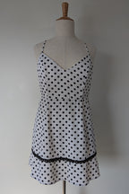 Calli Evie Mini Dress in White Polka Dot Size 18 BNWT RRP $109
