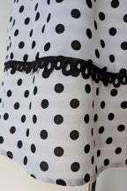 Calli Evie Mini Dress in White Polka Dot Size 18 BNWT RRP $109