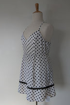 Calli Evie Mini Dress in White Polka Dot Size 18 BNWT RRP $109