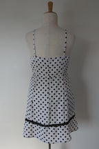 Calli Evie Mini Dress in White Polka Dot Size 18 BNWT RRP $109