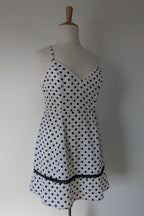 Calli Evie Mini Dress in White Polka Dot Size 18 BNWT RRP $109