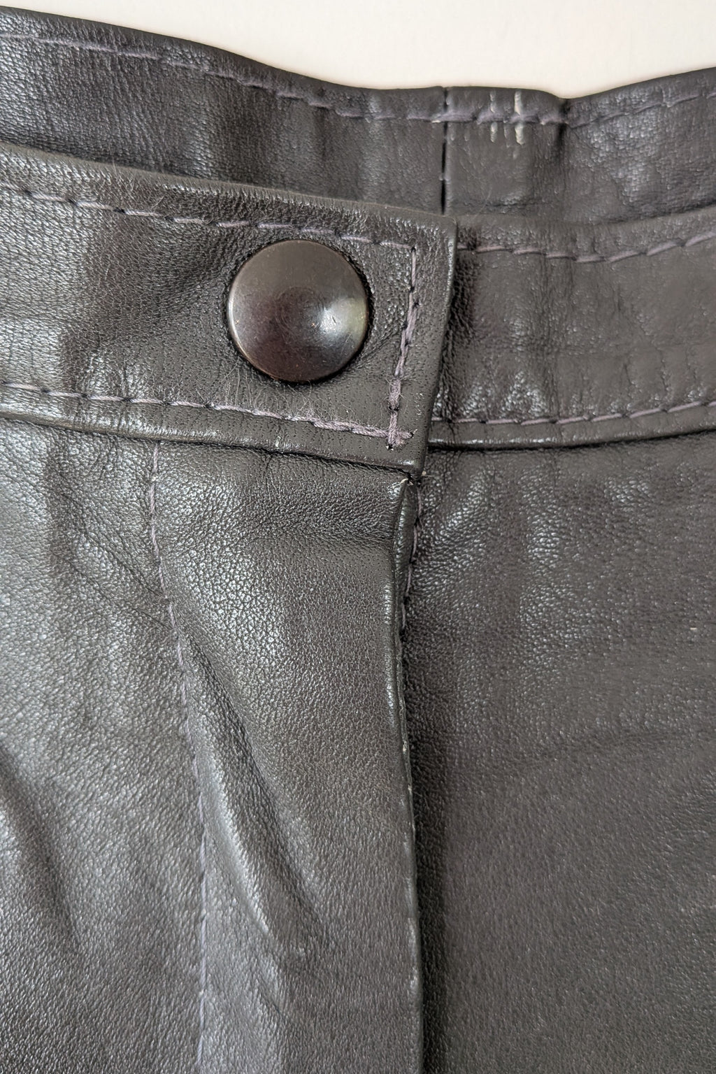 Vintage 80s Solmar Melbourne Grey Leather Pants Size XS