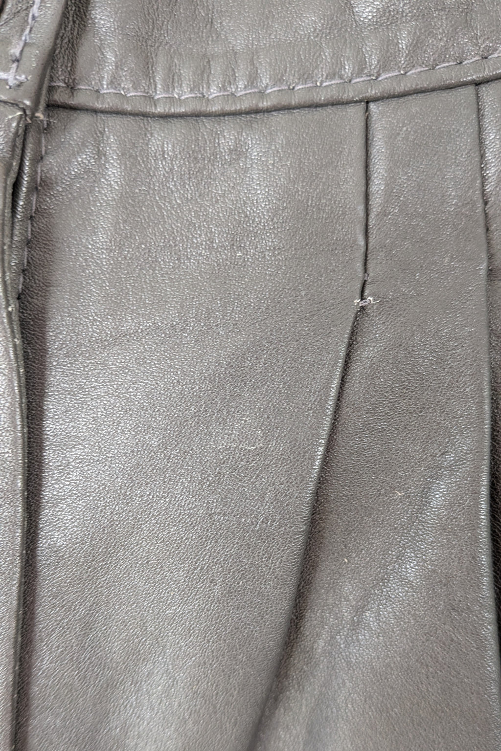 Vintage 80s Solmar Melbourne Grey Leather Pants Size XS