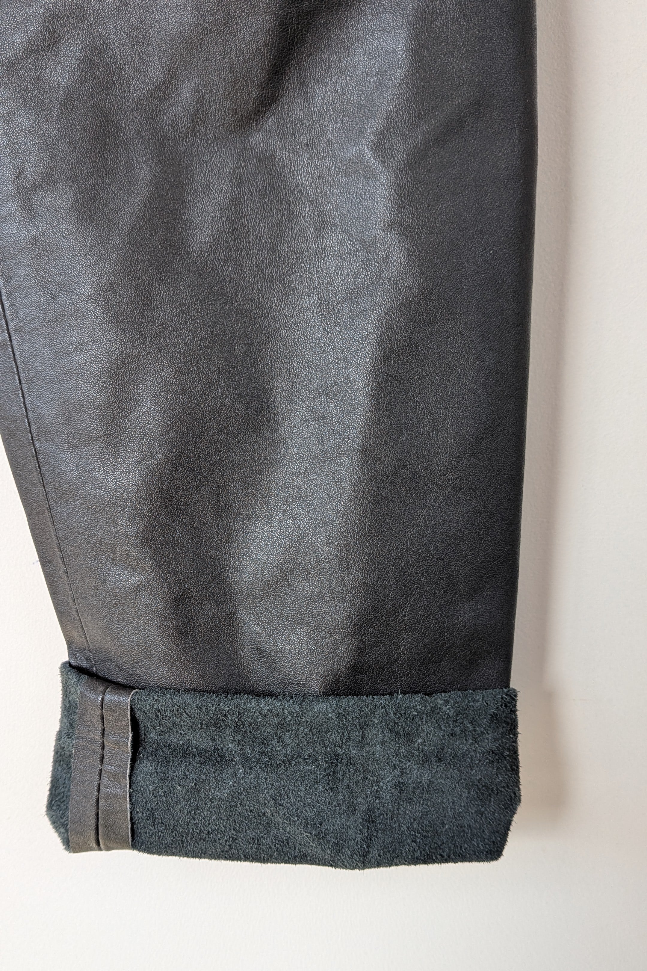 Vintage 80s Solmar Melbourne Grey Leather Pants Size XS