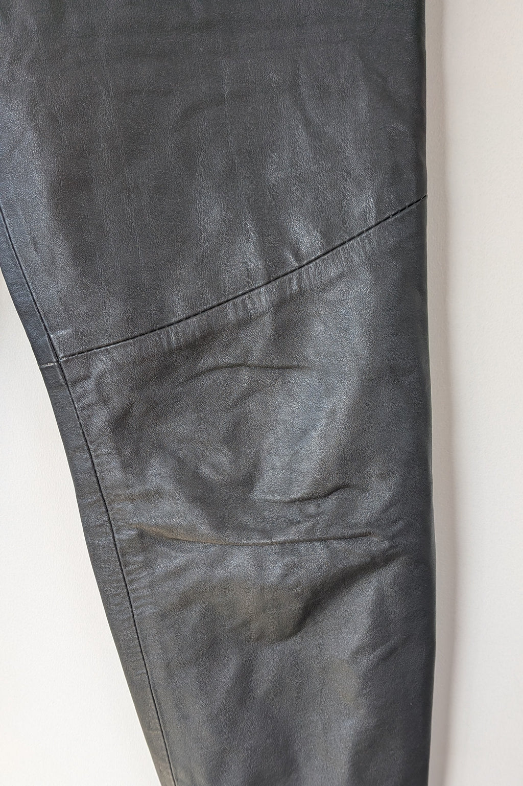Vintage 80s Solmar Melbourne Grey Leather Pants Size XS