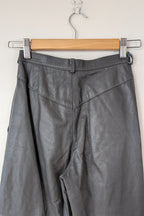 Vintage 80s Solmar Melbourne Grey Leather Pants Size XS