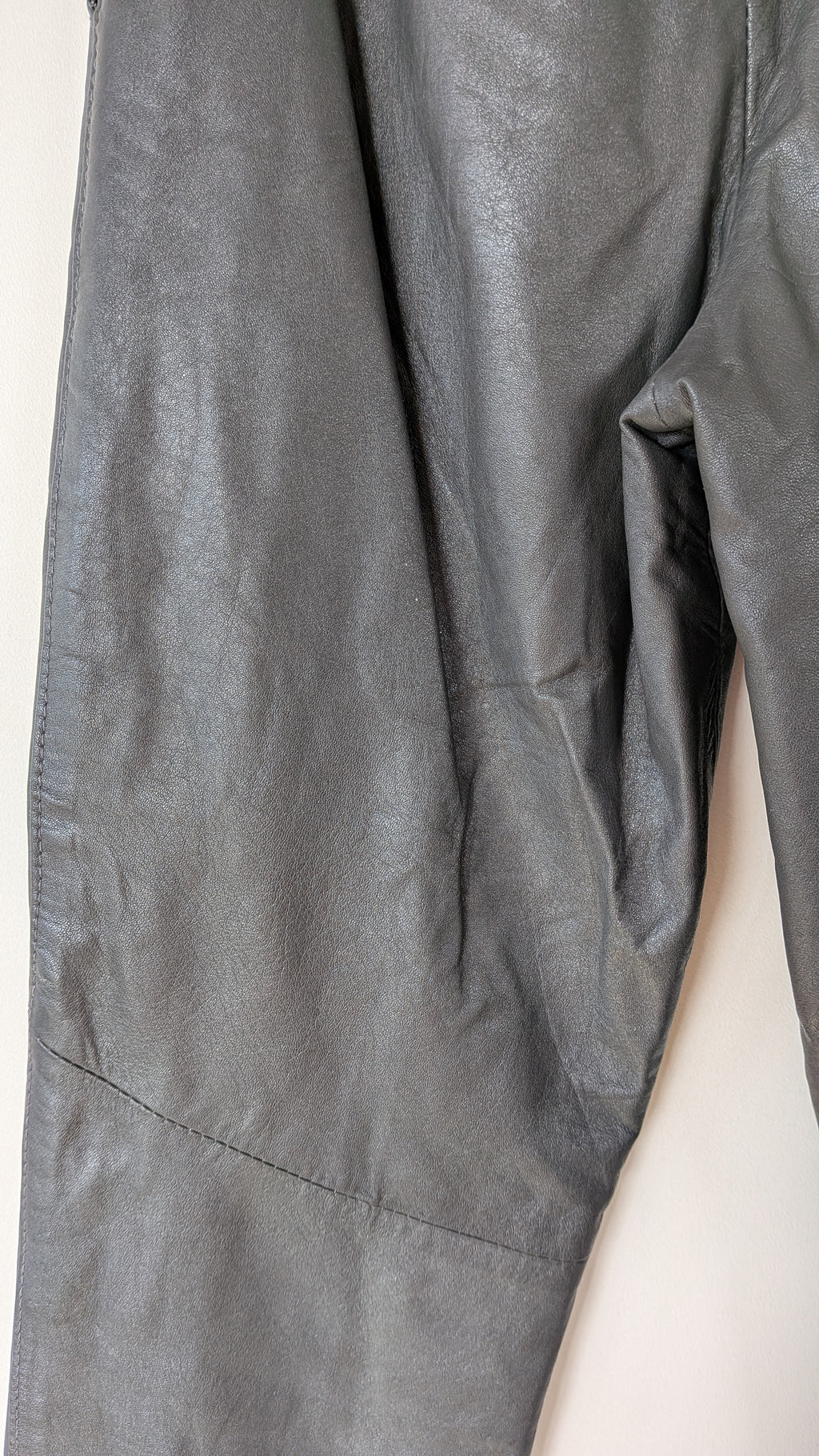 Vintage 80s Solmar Melbourne Grey Leather Pants Size XS