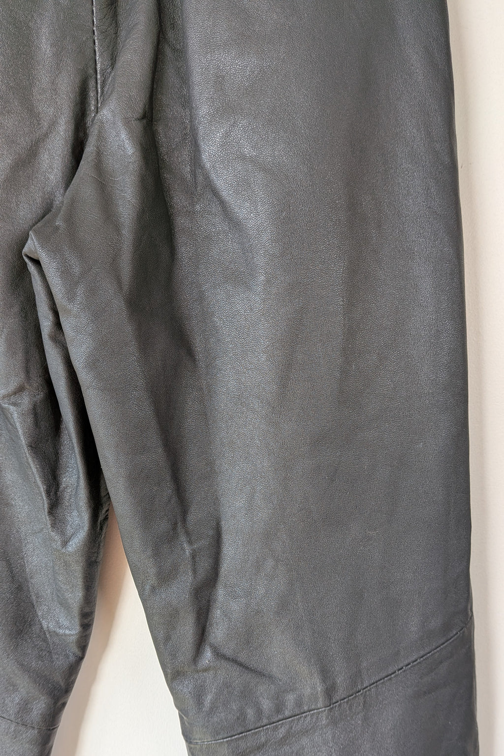 Vintage 80s Solmar Melbourne Grey Leather Pants Size XS