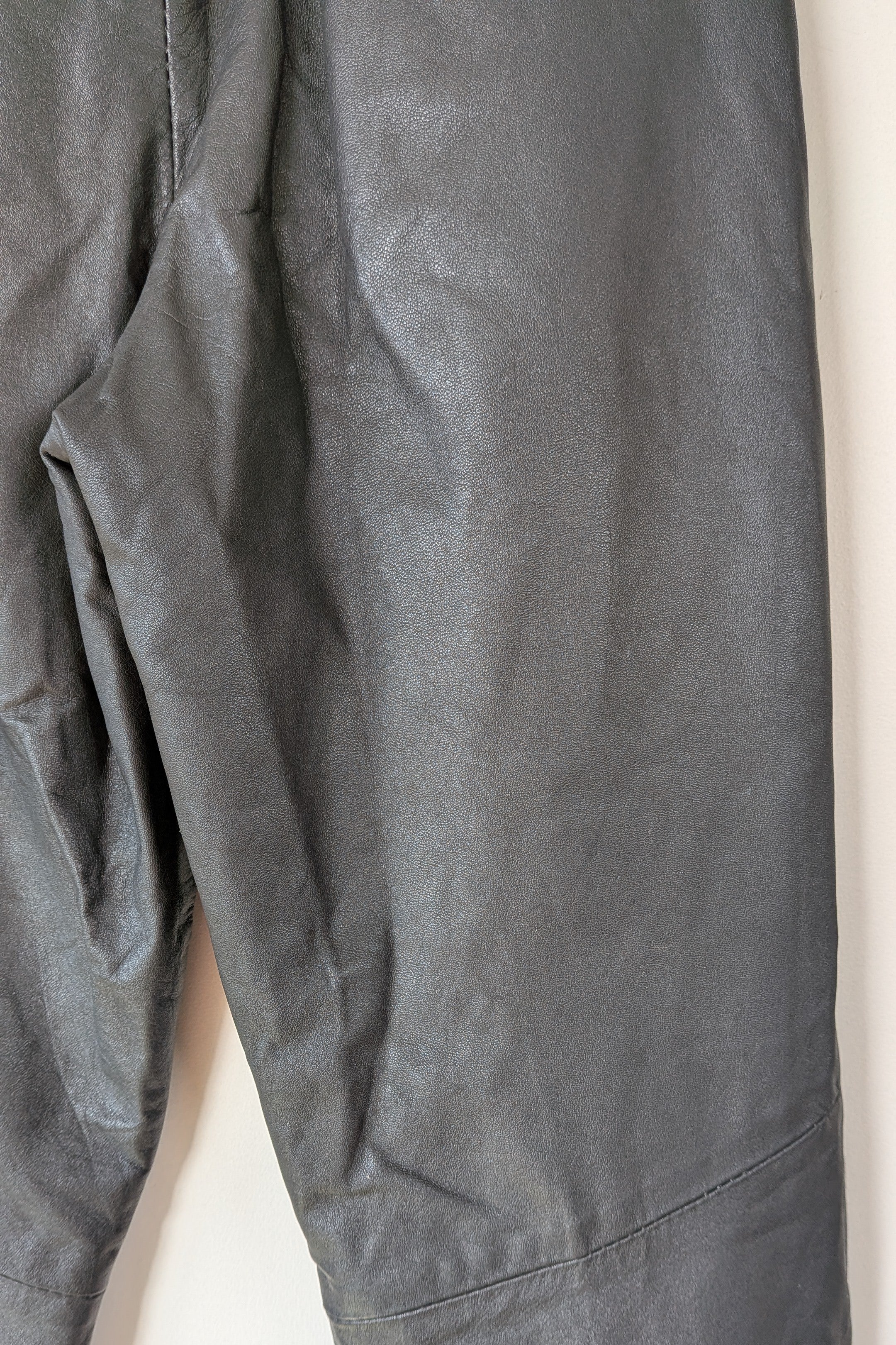 Vintage 80s Solmar Melbourne Grey Leather Pants Size XS