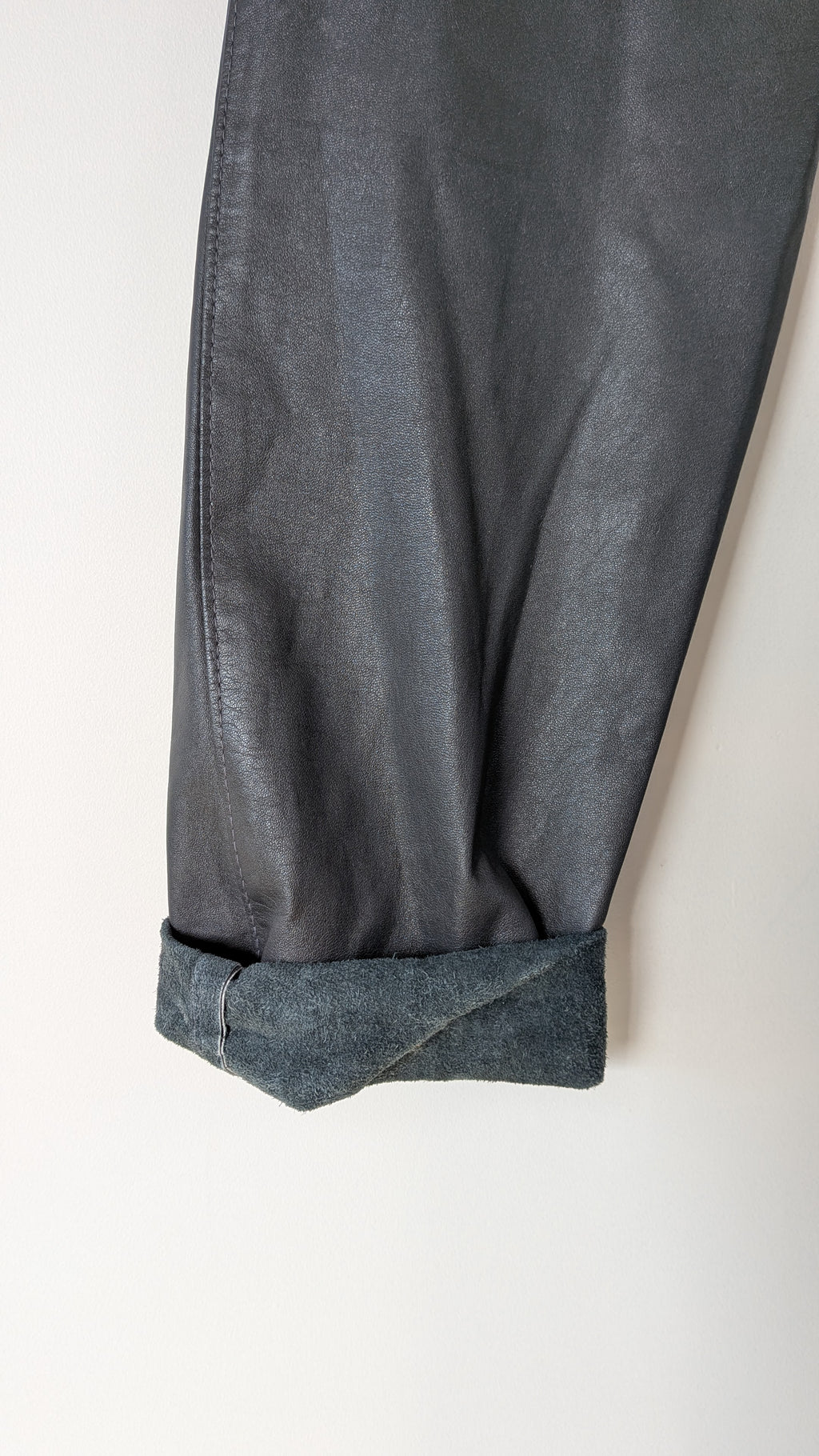 Vintage 80s Solmar Melbourne Grey Leather Pants Size XS