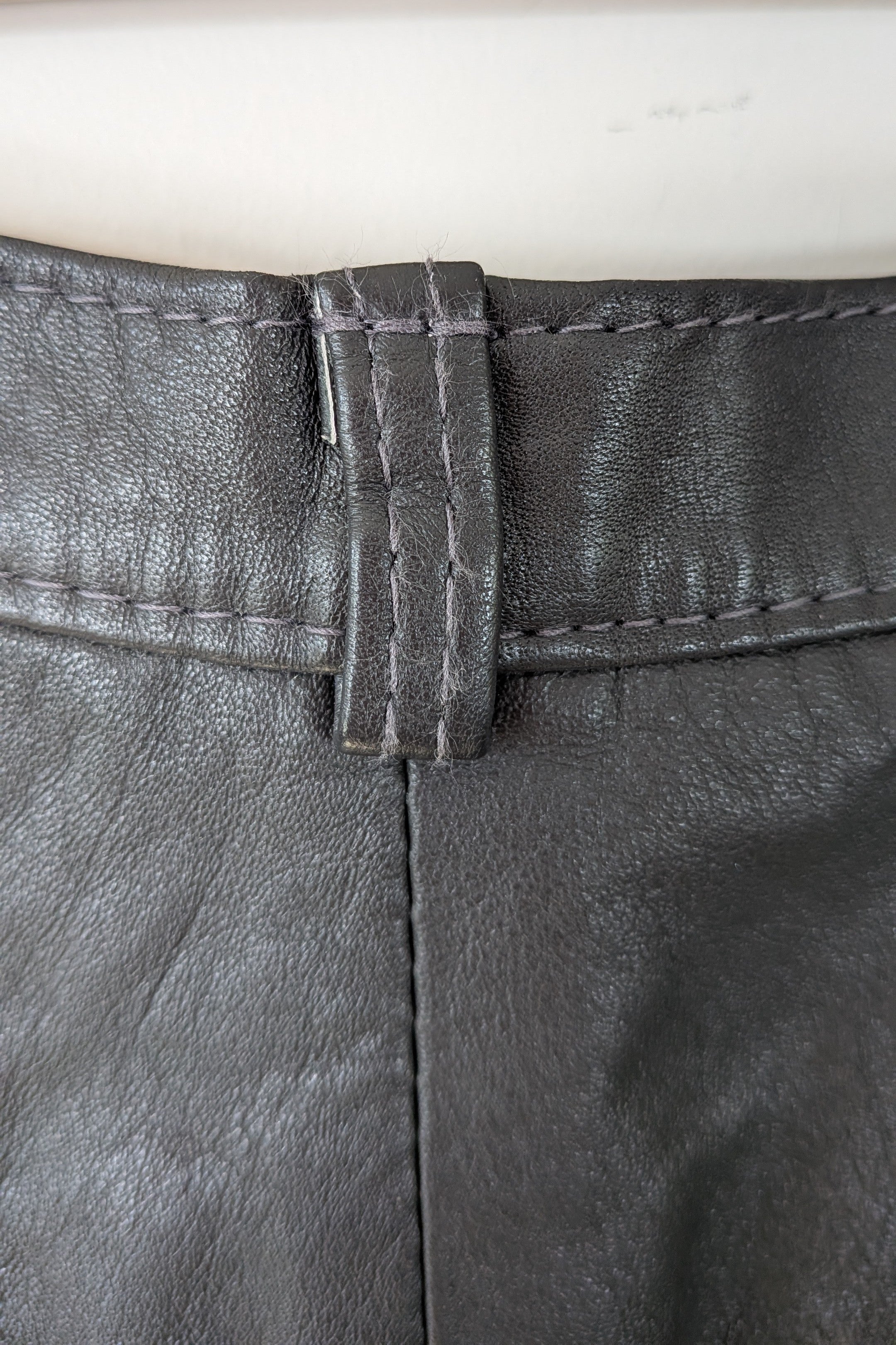 Vintage 80s Solmar Melbourne Grey Leather Pants Size XS