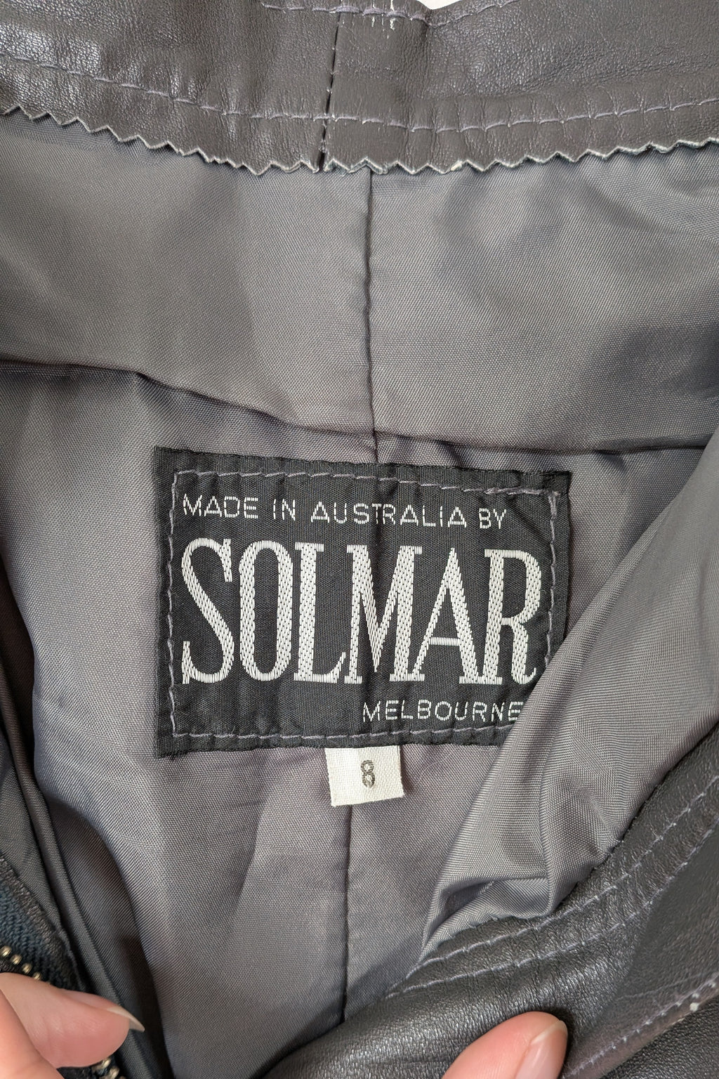 Vintage 80s Solmar Melbourne Grey Leather Pants Size XS