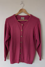 Vintage 80s Casaveen Pink Wool Cardigan Size S (Made in Tasmania)