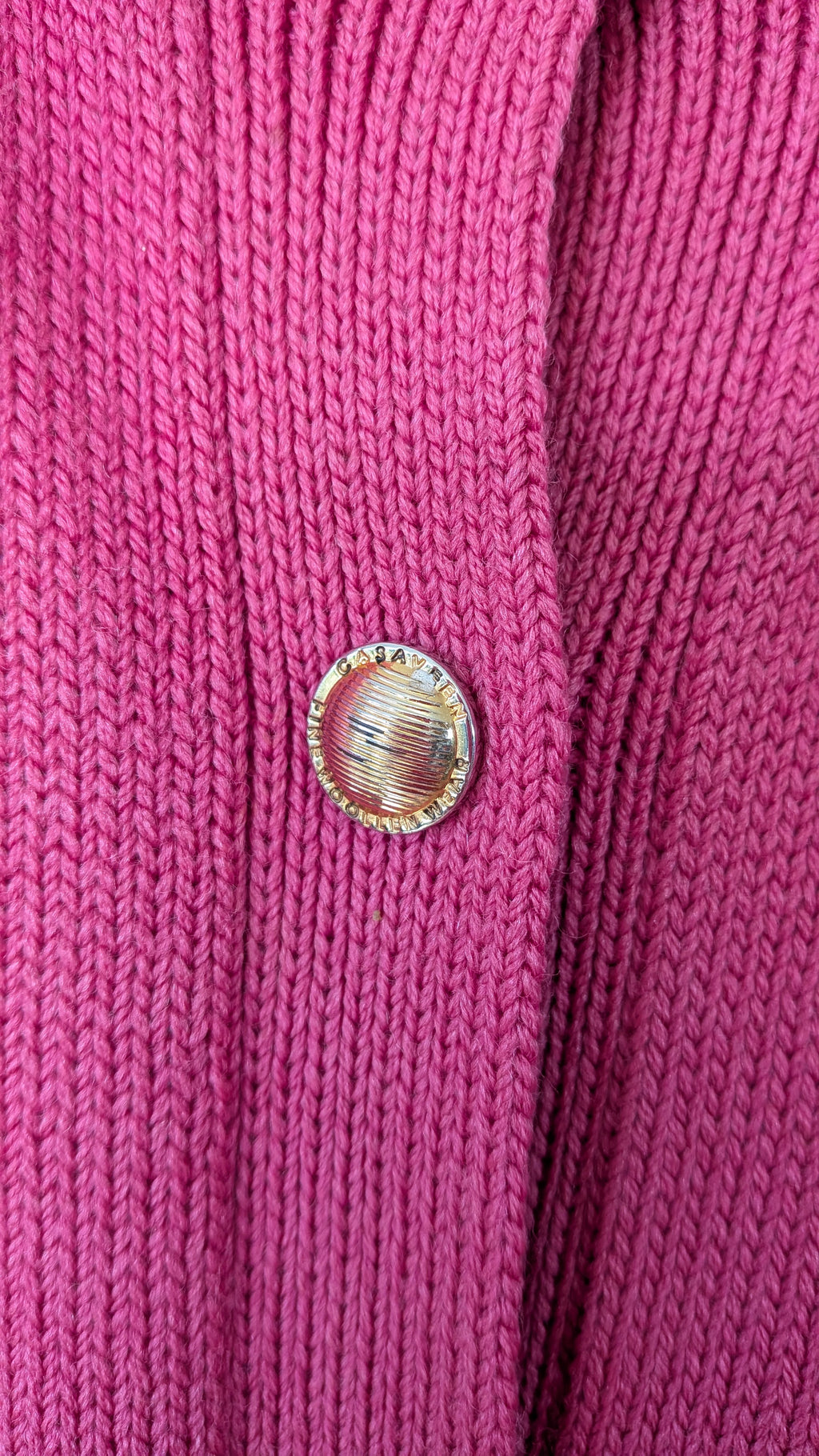 Vintage 80s Casaveen Pink Wool Cardigan Size S (Made in Tasmania)