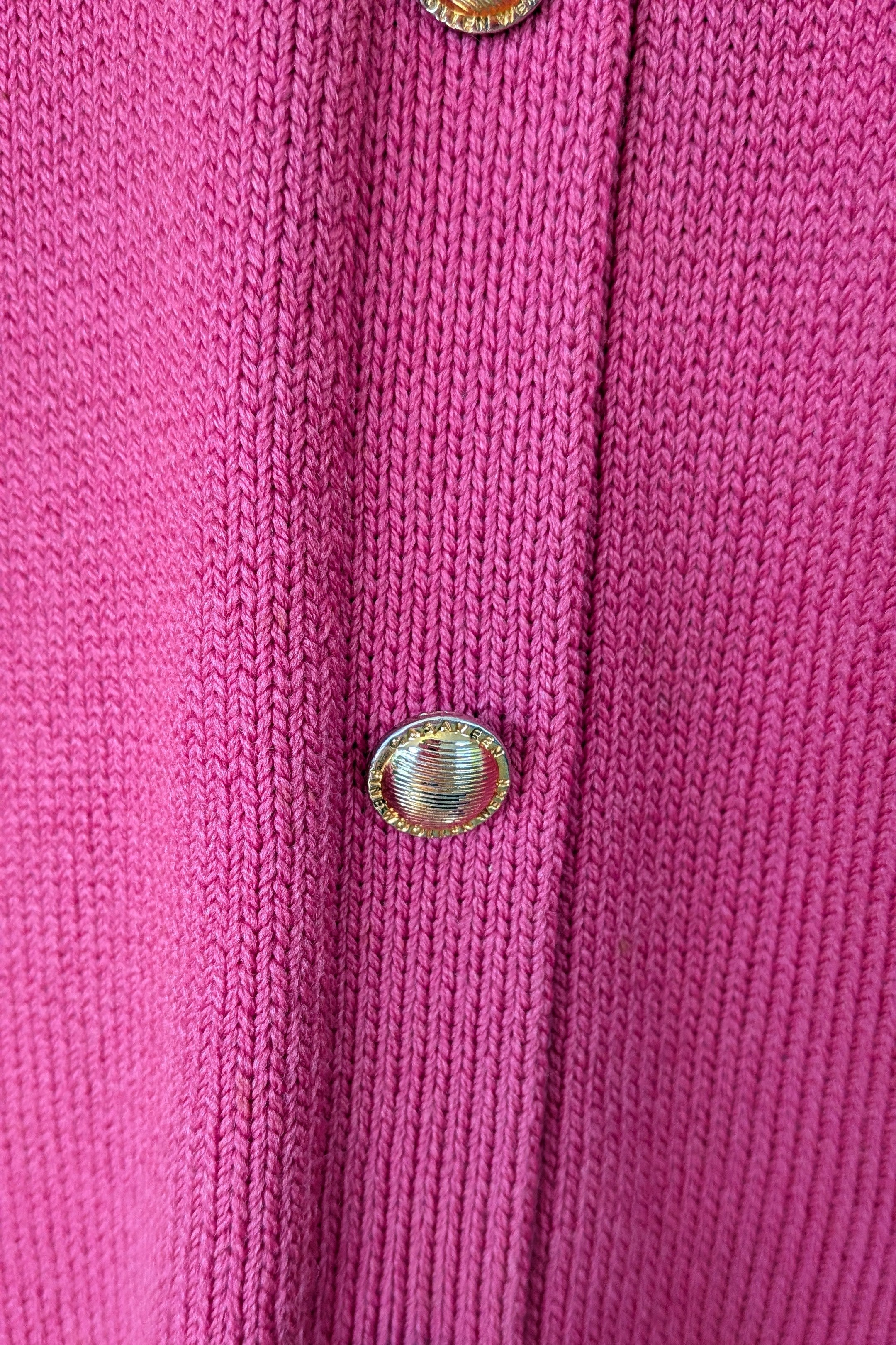 Vintage 80s Casaveen Pink Wool Cardigan Size S (Made in Tasmania)