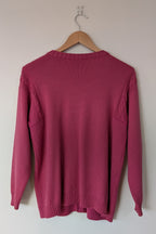 Vintage 80s Casaveen Pink Wool Cardigan Size S (Made in Tasmania)