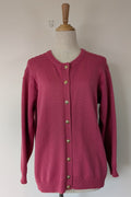 Vintage 80s Casaveen Pink Wool Cardigan Size S (Made in Tasmania)