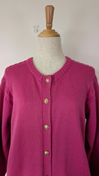 Vintage 80s Casaveen Pink Wool Cardigan Size S (Made in Tasmania)