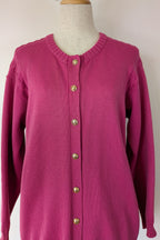 Vintage 80s Casaveen Pink Wool Cardigan Size S (Made in Tasmania)