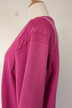 Vintage 80s Casaveen Pink Wool Cardigan Size S (Made in Tasmania)