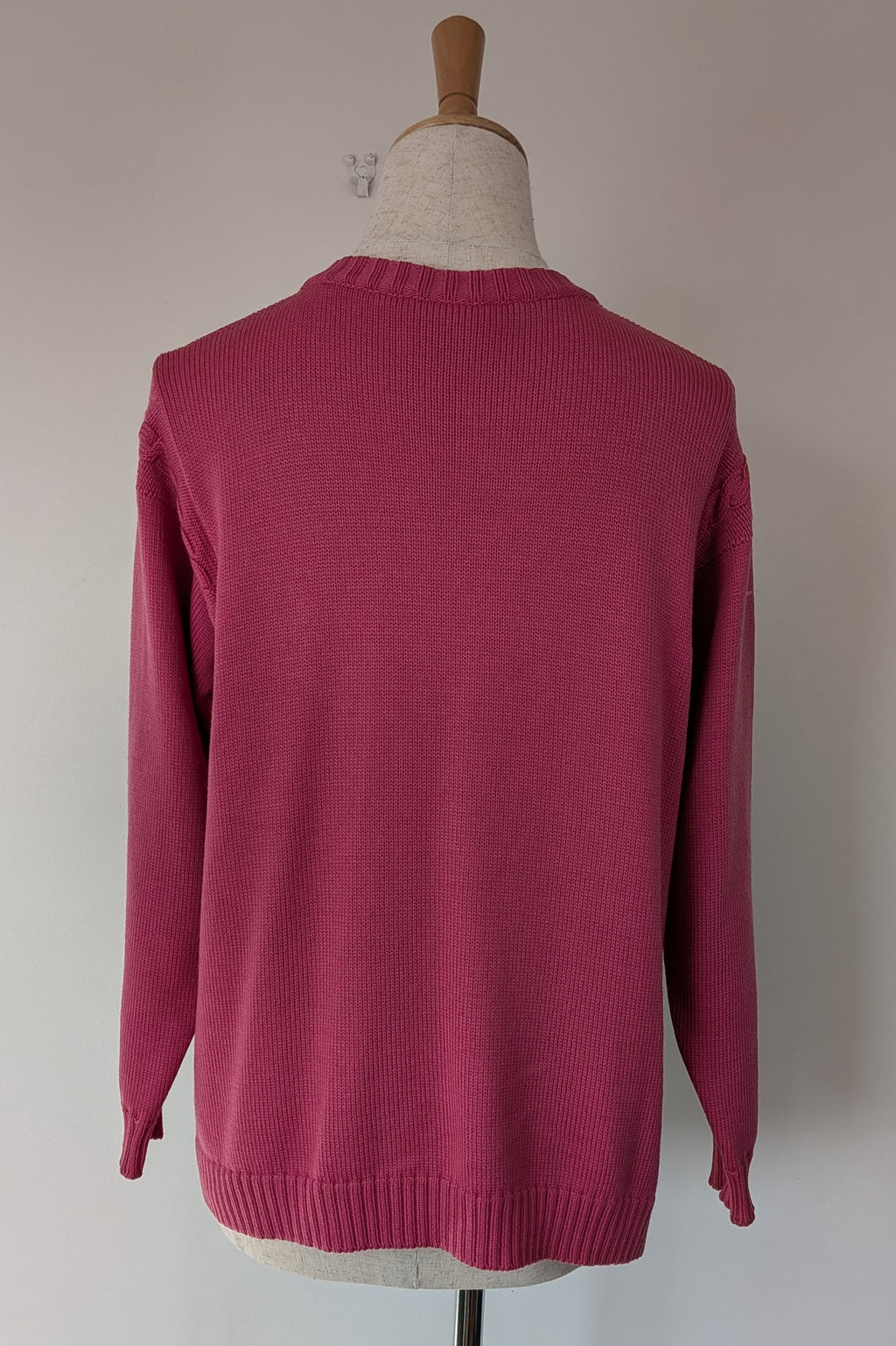Vintage 80s Casaveen Pink Wool Cardigan Size S (Made in Tasmania)
