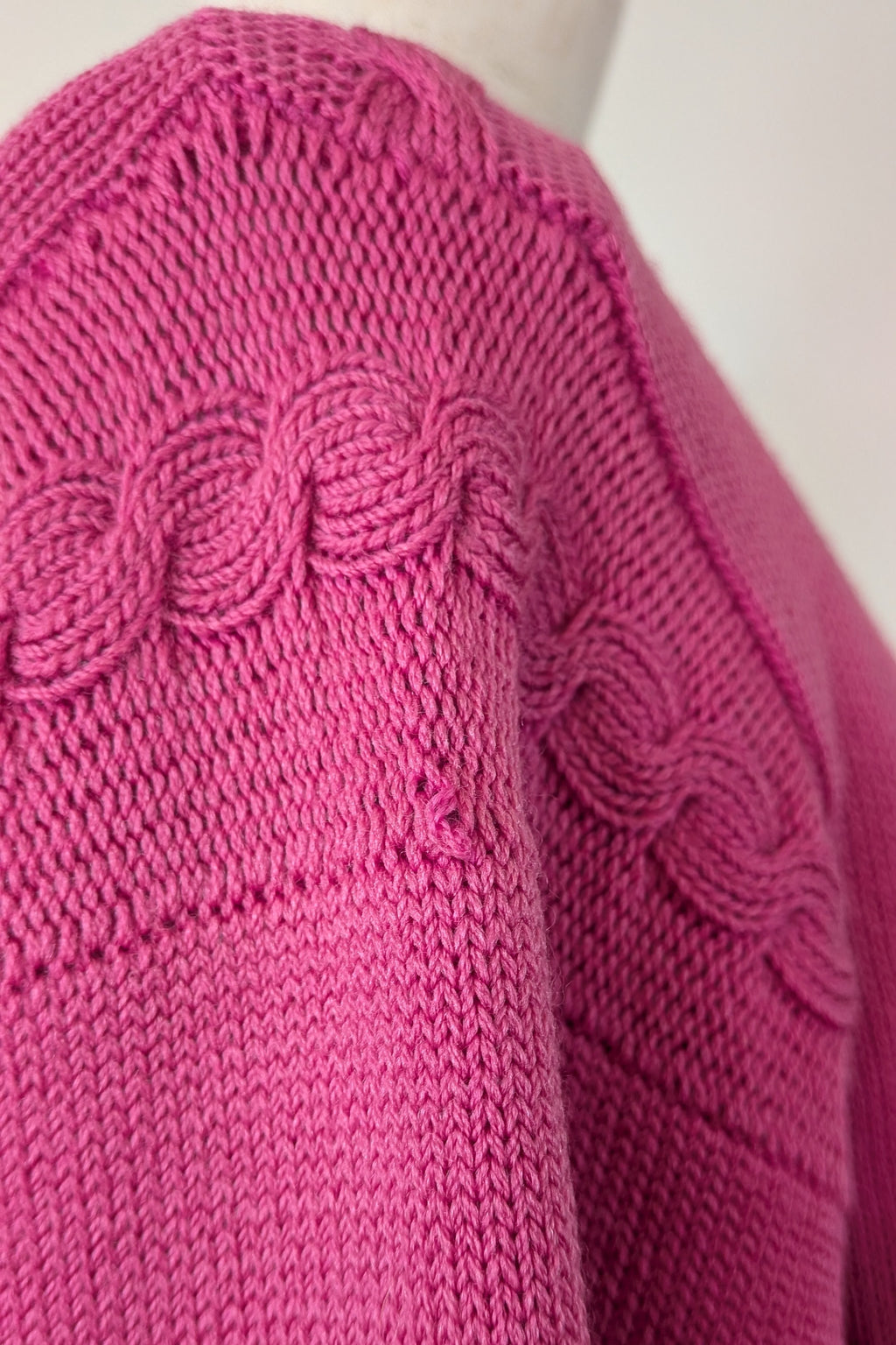 Vintage 80s Casaveen Pink Wool Cardigan Size S (Made in Tasmania)