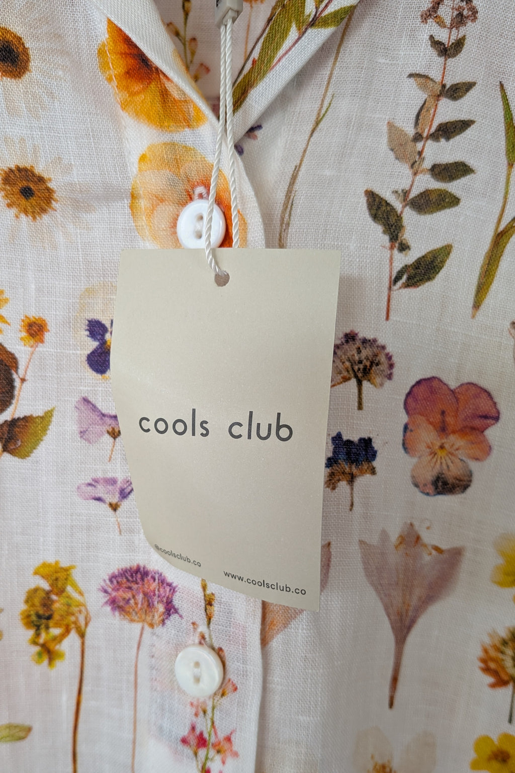 Cools Club 70's Pressed Floral Linen Shirt Size 6 BNWT RRP $99.95