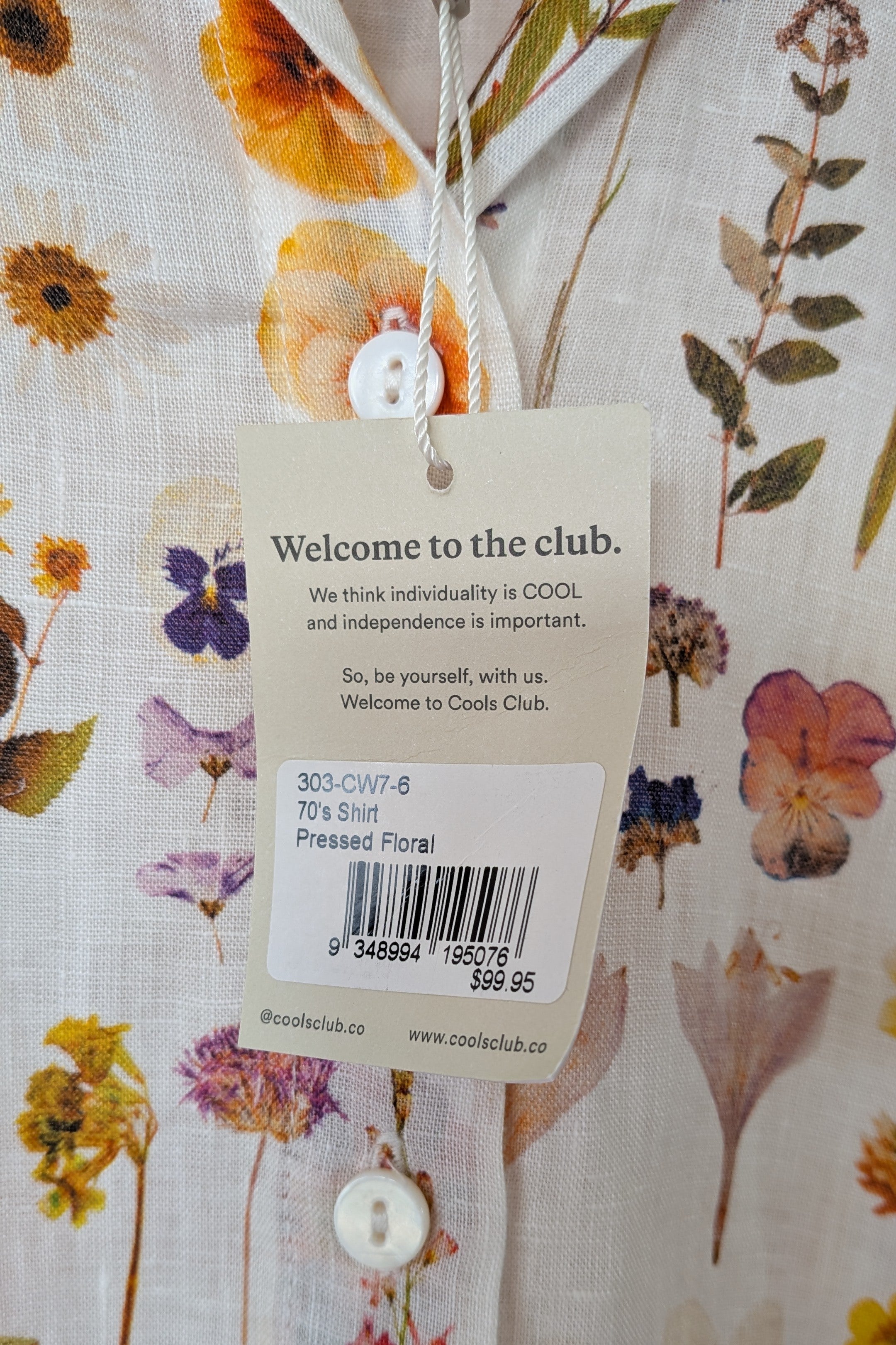 Cools Club 70's Pressed Floral Linen Shirt Size 6 BNWT RRP $99.95