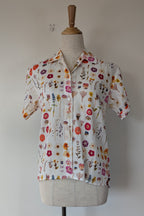 Cools Club 70's Pressed Floral Linen Shirt Size 6 BNWT RRP $99.95