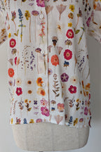 Cools Club 70's Pressed Floral Linen Shirt Size 6 BNWT RRP $99.95