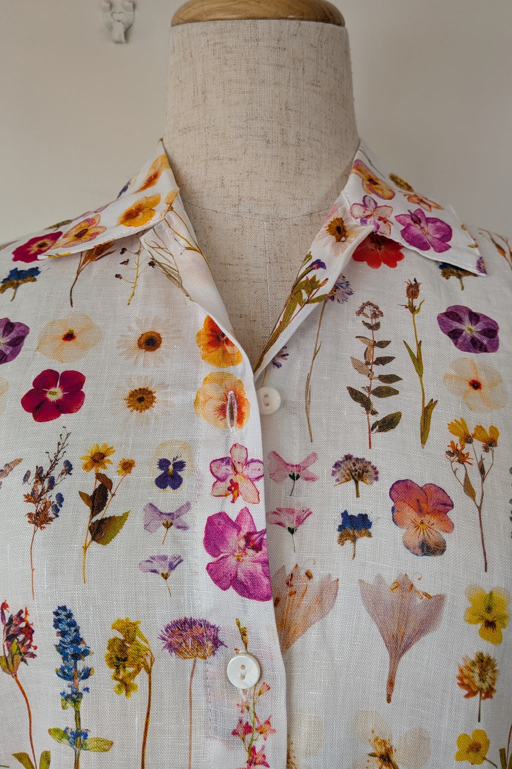 Cools Club 70's Pressed Floral Linen Shirt Size 6 BNWT RRP $99.95