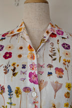 Cools Club 70's Pressed Floral Linen Shirt Size 6 BNWT RRP $99.95