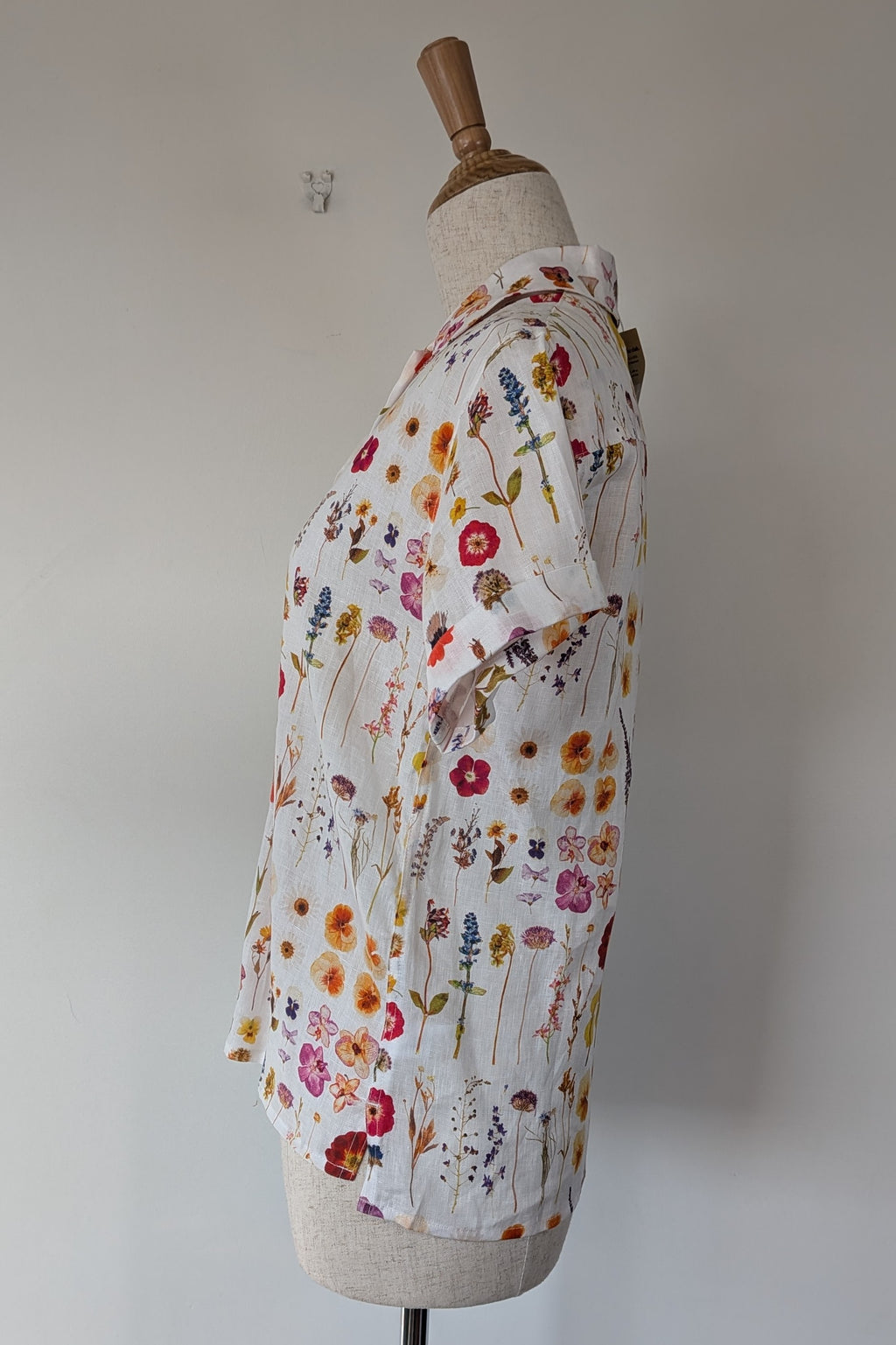 Cools Club 70's Pressed Floral Linen Shirt Size 6 BNWT RRP $99.95